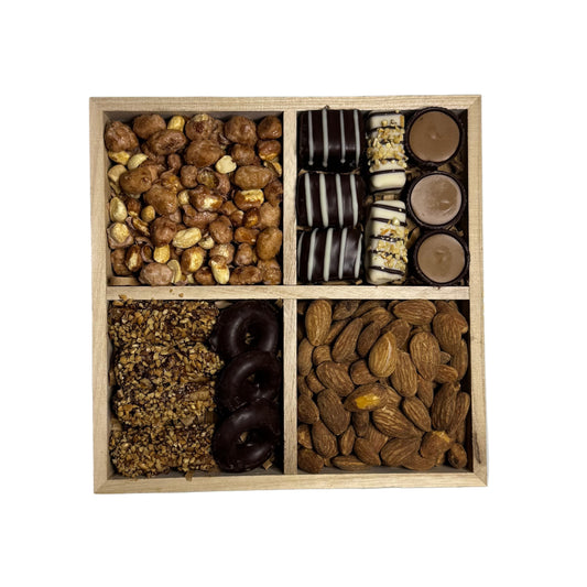 8" 4-Section Chocolate & Nuts