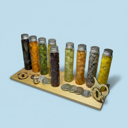 Lit Fruit Menorah