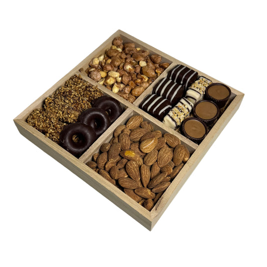 8" 4-Section Chocolate & Nuts